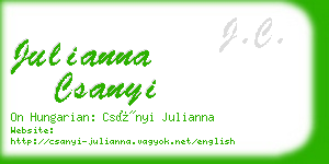 julianna csanyi business card